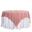 Polyester 70"x70" Table Overlay Square Tablecloth Dusty Rose - Wrinkle-Resistant & Durable Table Cover
