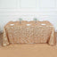 Sequin 90"x132" Rectangle Tablecloth Matte Champagne - Seamless Big Payette Table Cover