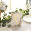 25-Pack Paper Wedding Table Numbers 1-25 White Peony Flower Design - Free Standing Double Sided Table Signs with Glam Gold Foil Numbers 7"
