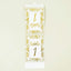 25-Pack Paper Wedding Table Numbers 1-25 White/Metallic Gold French Toile Design with Glam Gold Foil Numbers 7"