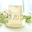 25-Pack Paper Wedding Table Numbers 1-25 White/Metallic Gold French Toile Design with Glam Gold Foil Numbers 7"