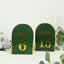 25-Pack 7" Disposable Table Numbers, Hunter Emerald Green Free Standing Double Sided Table Number Place Cards with Metallic Gold Foil Numbers 1-25