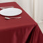 Lamour Satin 54"x54" Table Overlay Square Tablecloth Burgundy - Durable & Silk-Like Table Cover