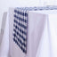 Polyester 14"x108" Table Runner Navy Blue/White - Gingham Plaid Design