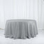 Taffeta 132" Round Tablecloth Silver - Seamless Accordion Crinkle Table Cover