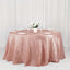 Taffeta 132" Round Tablecloth Dusty Rose - Seamless Accordion Crinkle Table Cover