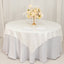 Lamour Satin 72"x72" Table Overlay Square Tablecloth Ivory - Smooth Finish Table Topper