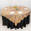 Mesh 72"x72" Table Overlay Square Tablecloth Rose Gold/Gold - Wave Embroidered Sequins Table Topper