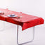 Metallic Foil Tablecloth Rectangle Red - Decorative Disposable Table Cover 40"x90"