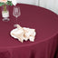 Premium Polyester 132" Round Tablecloth Burgundy - Seamless 220GSM Wrinkle-Resistant Table Cover