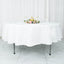 Fire Retardant Premium Polyester 90" Round Tablecloth White - Stylish High-Performance Table Cover for Large Gatherings