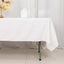 100% Cotton 60"x102" Rectangle Tablecloth White Linen - Soft & Breathable Table Cover
