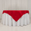 Cotton Blend 54"x54" Table Overlay Square Tablecloth Red - Wrinkle-Resistant Table Topper