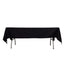 100% Cotton 60"x102" Rectangle Tablecloth Black Linen - Soft & Breathable Table Cover