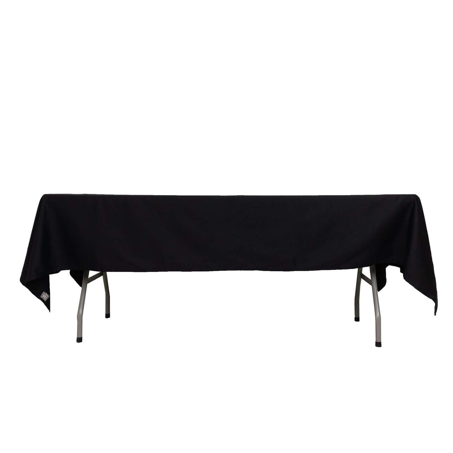 100% Cotton 60"x102" Rectangle Tablecloth Black Linen - Soft & Breathable Table Cover