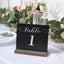 6-Pack Mini Table Chalkboard Signs Rustic Wood Base Stands - Perfect for Weddings and Parties 6"