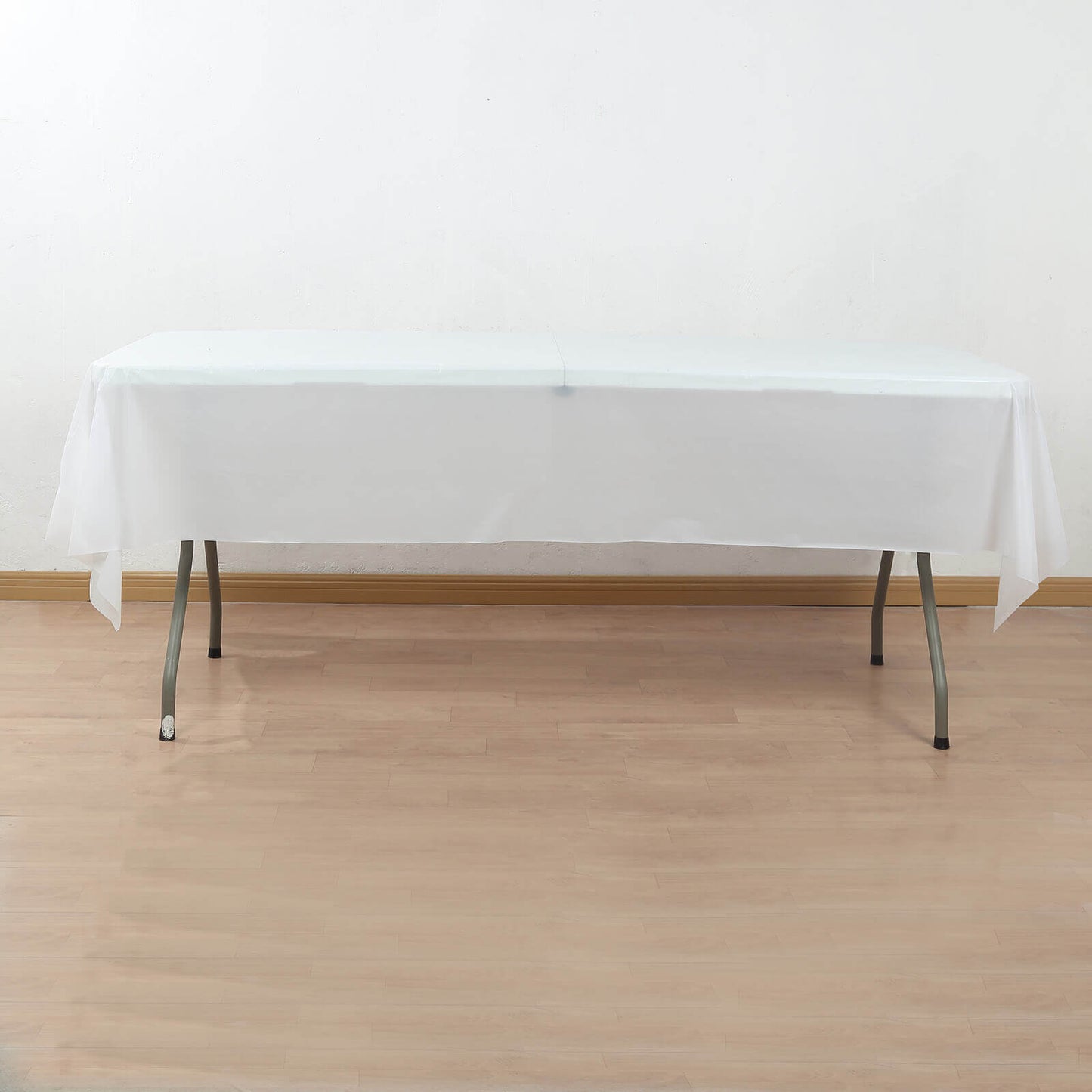 Plastic Table Cover Roll White with Slide Cutter - Customizable Disposable Tablecloth Roll 54"x300ft