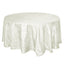 Taffeta 120" Round Tablecloth Ivory - Seamless Accordion Crinkle Table Cover