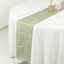 Taffeta 12"x108" Table Runner Sage Green - Accordion Crinkle Design