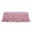 Taffeta 14ft Table Skirt Dusty Rose - Cascading Curly Willow Style Table Cover