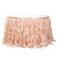 Taffeta 17ft Table Skirt Blush - Cascading Curly Willow Style Table Cover