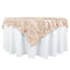 Taffeta 72"x72" Table Overlay Square Tablecloth Beige - 3D Leaf Petal Table Cover