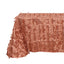 Taffeta 90"x156" Rectangle Tablecloth Terracotta (Rust) | 3D Leaf Petal Design Seamless Table Cover