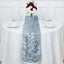 Taffeta Fabric 12"x108" Table Runner Dusty Blue - 3D Leaf Petal Design