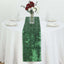 Taffeta Fabric 12"x108" Table Runner Green - 3D Leaf Petal Design