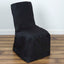 Polyester Chair Cover with Square Top for Banquet Chairs Black - Durable Reusable Slip-On Cover