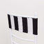 5 Pack Spandex Chair Sashes Black/White Vertical Stripes - Easy to Use & Wrinkle-Free Stretch Chair Bands for Stunning Tablescapes 5"x14"