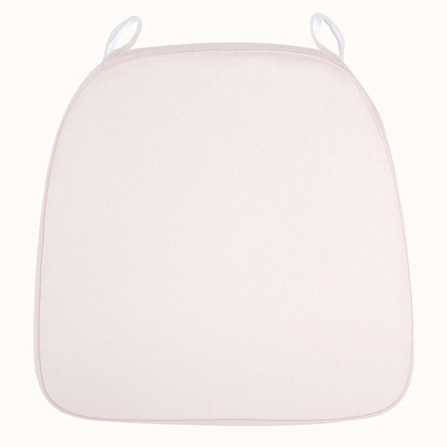 Chiavari Chair Cushion with 1.5" Thick Memory Foam and Ties Blush - Stylish Removable Cover for Comfort