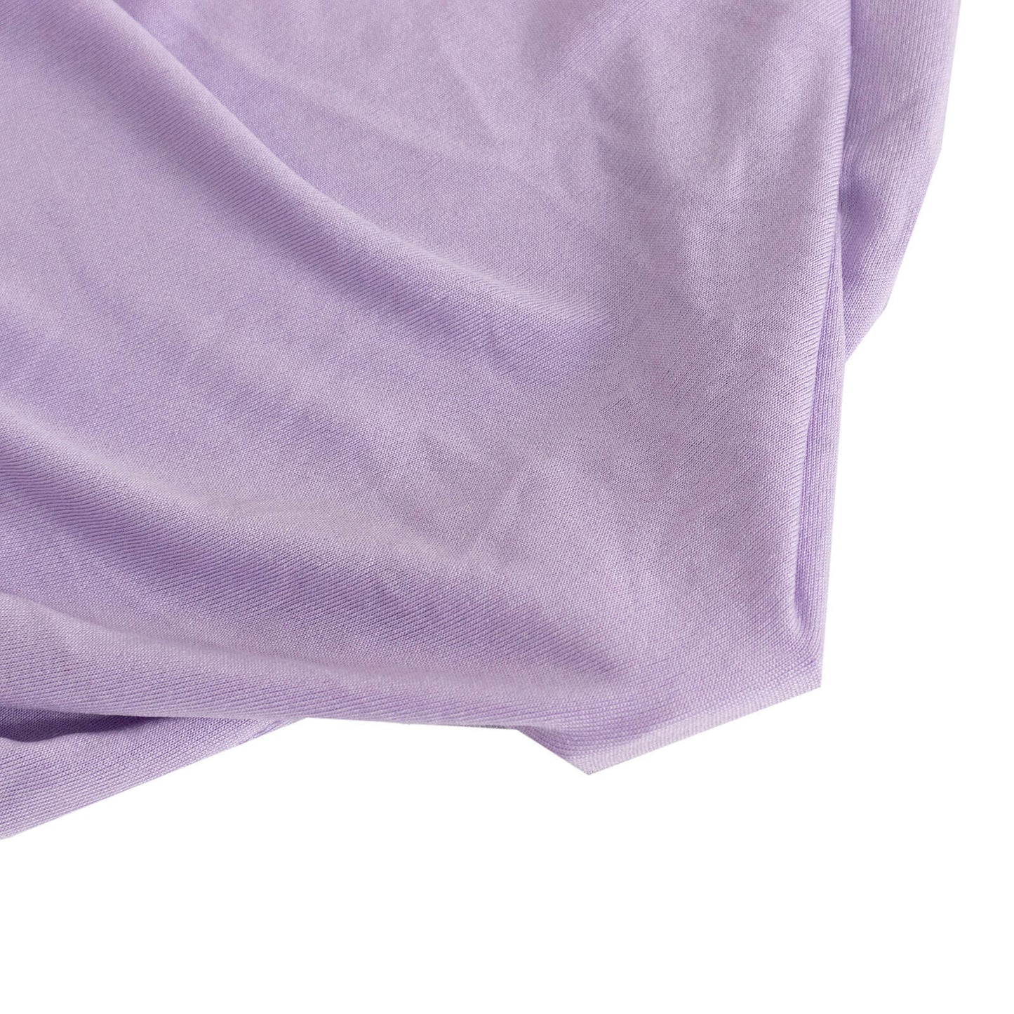 Spandex Chair Cover with Silver Rhinestone Buckled Sash Band Lavender Lilac - Stretch Fitted Slipcover