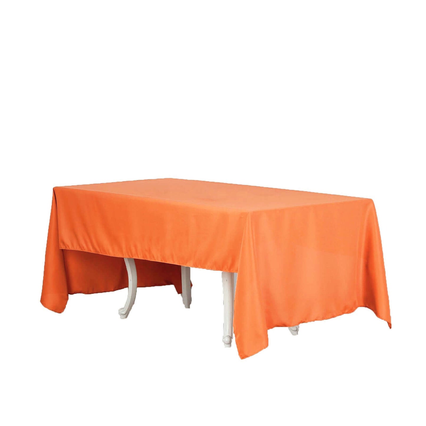Polyester 60"x126" Rectangle Tablecloth Orange - Wrinkle-Resistant Table Cover