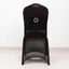 Spandex Chair Cover with Silver Rhinestone Buckled Sash Band Black - Stylish Stretch Fitted Slipcover for Banquets & Events