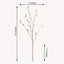 2 Branches 42" Tall Ivory Artificial Silk Carnation Flower Stems