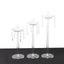 Set of 3 Acrylic Taper Candle Holders with Hanging Bead & Prism Accents â€“ Elegant Candlestick Stands - 11",13",15"
