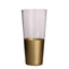 2-Pack Glass Bud Vases Cylinder Design Clear with Gold Accents - Stylish Flower Centerpieces for Events 12"
