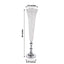 2-Pack Crystal Beaded Trumpet Vase Set Silver - Table Centerpiece for Grand Occasions 40"