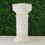 2 Pack White Crystal Beaded Pedestal Stand French Inspired Pillar With 10mm Crystal Studs - 25" Tall PVC