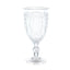 24-Pack Clear Plastic Wine Glasses 10oz â€“ Vintage Goblets with Retro Embossed Design, Elegant Drinkware - 7" Tall