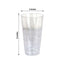 12-Pack Plastic Party Cups Clear Silver Glitter - Durable Disposable Tumblers for Drinks 17oz 6"