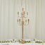 Metal Floor Candelabra Candle Holder, 9-Arm Vintage Taper Stand Gold Table Centerpiece for Weddings & Parties 46" Tall