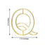 8" Tall Gold Freestanding 3D Decorative Wire Letter, Wedding Centerpiece - Q