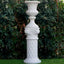 2 Pack White Crystal Beaded Italian Inspired Pedestal Stand Flower Plant Pillar With 10mm Crystal Studs - 18" Tall PVC