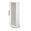 40" Floor Standing Silver Mirror Finish Acrylic Display Box, Pedestal Riser with Interchangeable Lid and Base