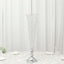 2-Pack Crystal Beaded Trumpet Vase Set Silver - Table Centerpiece for Weddings and Events 32"