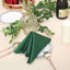 5 Pack Premium Velvet 20"x20" Napkins Hunter Emerald Green - Soft Sheen Finish Cloth Napkins