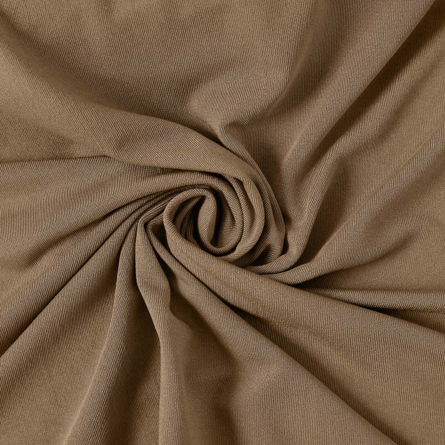 7ft Matte Taupe Spandex Half Moon Chiara Backdrop Stand Cover, Custom Fitted Wedding Arch Cover