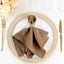 5 Pack Polyester 17"x17" Napkins Taupe - Durable & Wrinkle Resistant Dinner Napkins